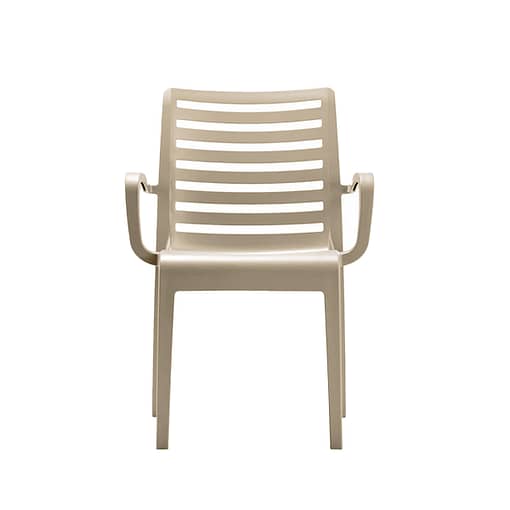 Silla Plástico Reforzada Con Posabrazo Slate Grosfillex - Imagen 7