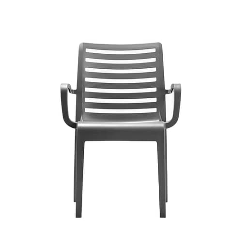Silla Plástico Reforzada Con Posabrazo Slate Grosfillex - Imagen 5