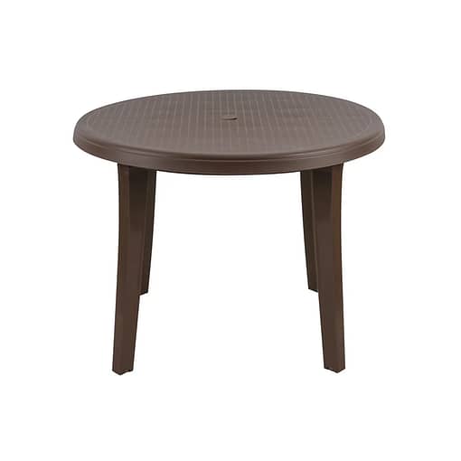 Mesa De Plástico Jardín Redonda 98cm Miami Grosfillex