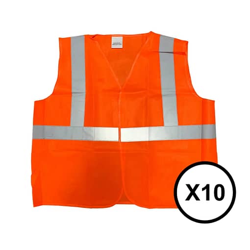 Chaleco Reflectivo Fluo Reglamentario De Seguridad X10 - Imagen 2