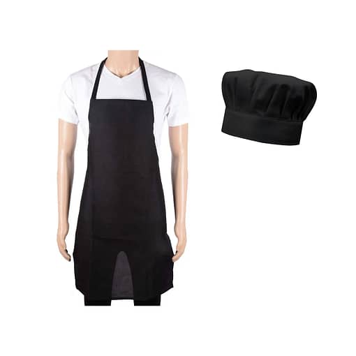 Set 5 Delantal De Cocina + 5 Gorro Bandana De Cocinero - Imagen 3
