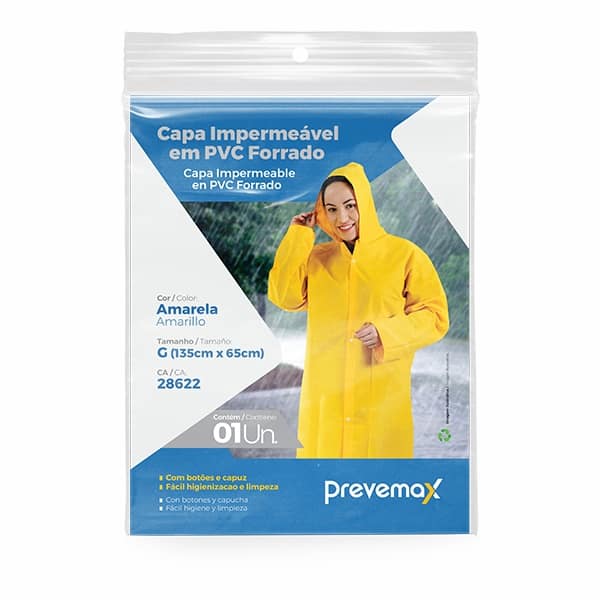 Poncho Pilot Capa De Lluvia Impermeable PVC Forrado - Imagen 2