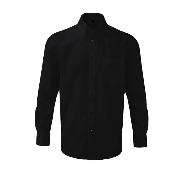 Camisa Ejecutiva Trabajo Hombre Negra Manga Larga MundoTrabajo - Main Image