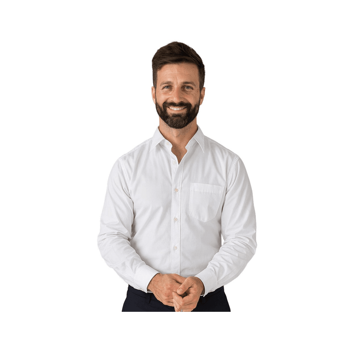 Camisa Ejecutiva Hombre Blanca Manga Larga MundoTrabajo