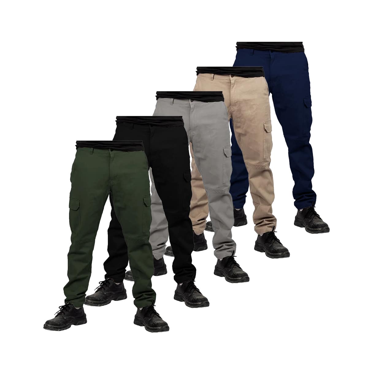 Pantalón Cargo Unisex Trabajo Elastizado Spandex MundoTrabajo