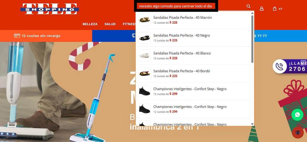 buscador e commerce con IA búsqueda amplia