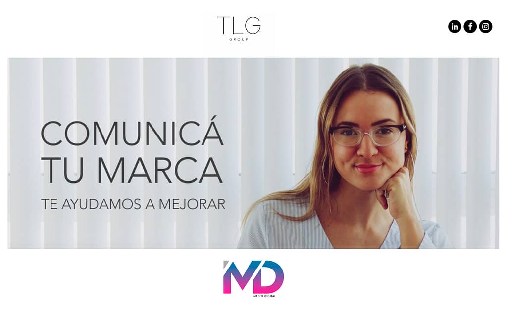 Logo Agencia de Comunicación TLG Group Uruguay
