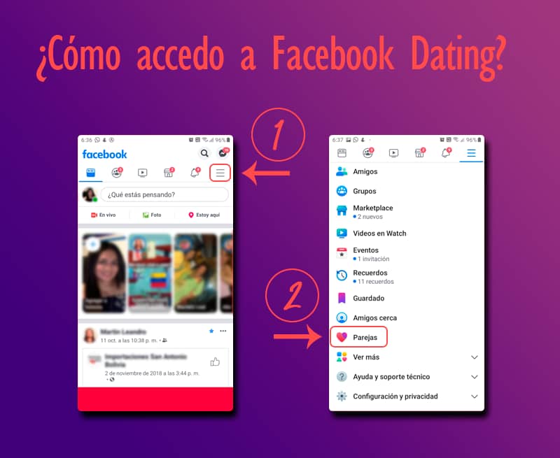 Desplegar Menú Lateral de Facebook