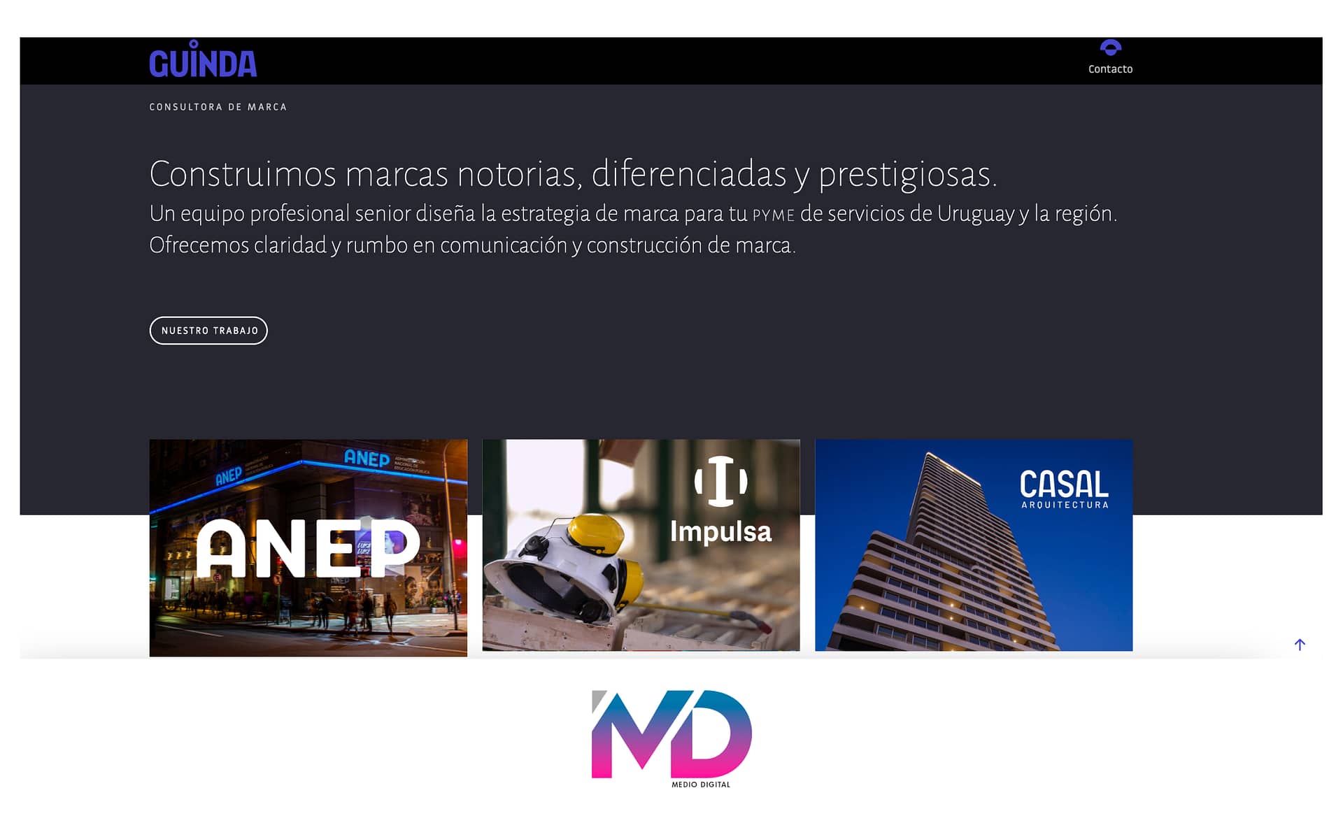 Logo Agencia de Comunicación Guinda Uruguay