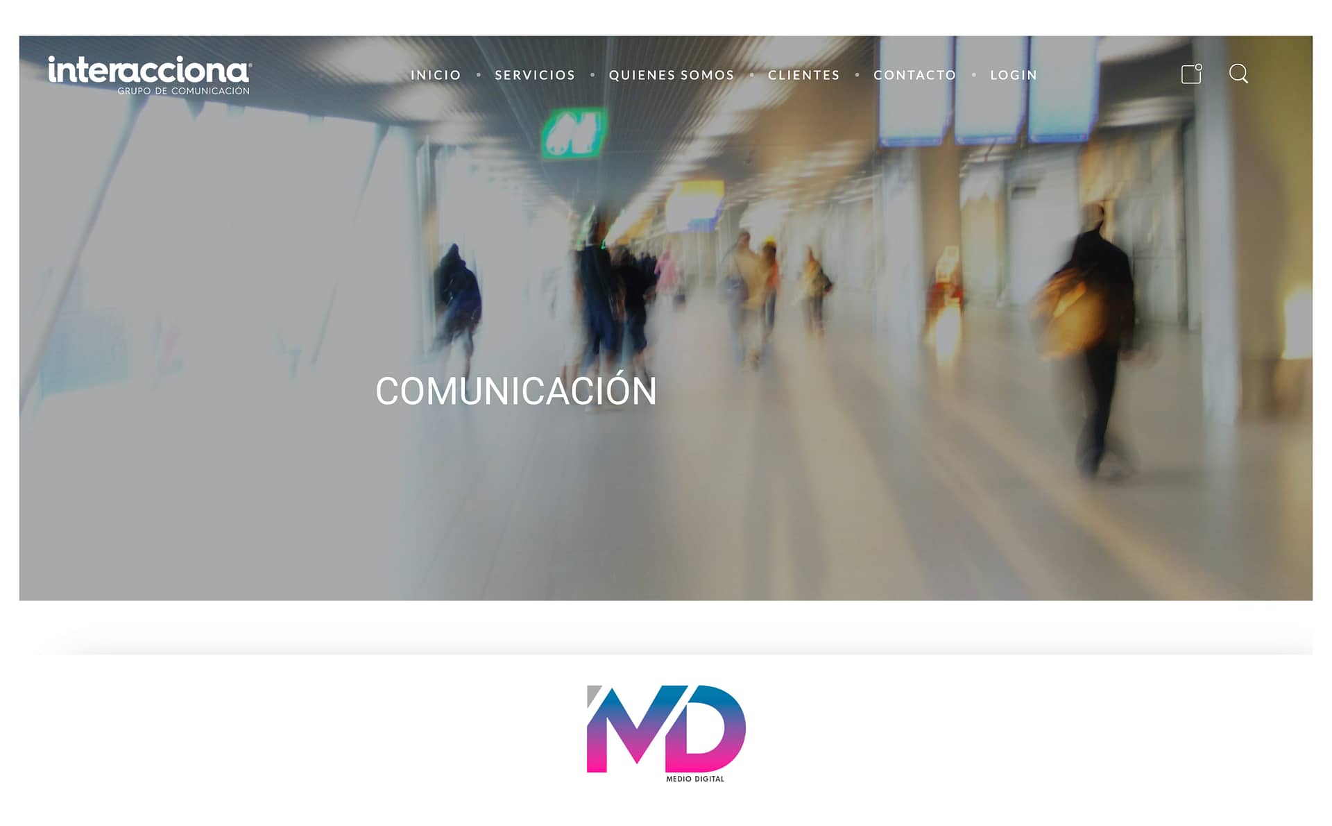 Logo Agencia de Comunicación Interacciona Uruguay