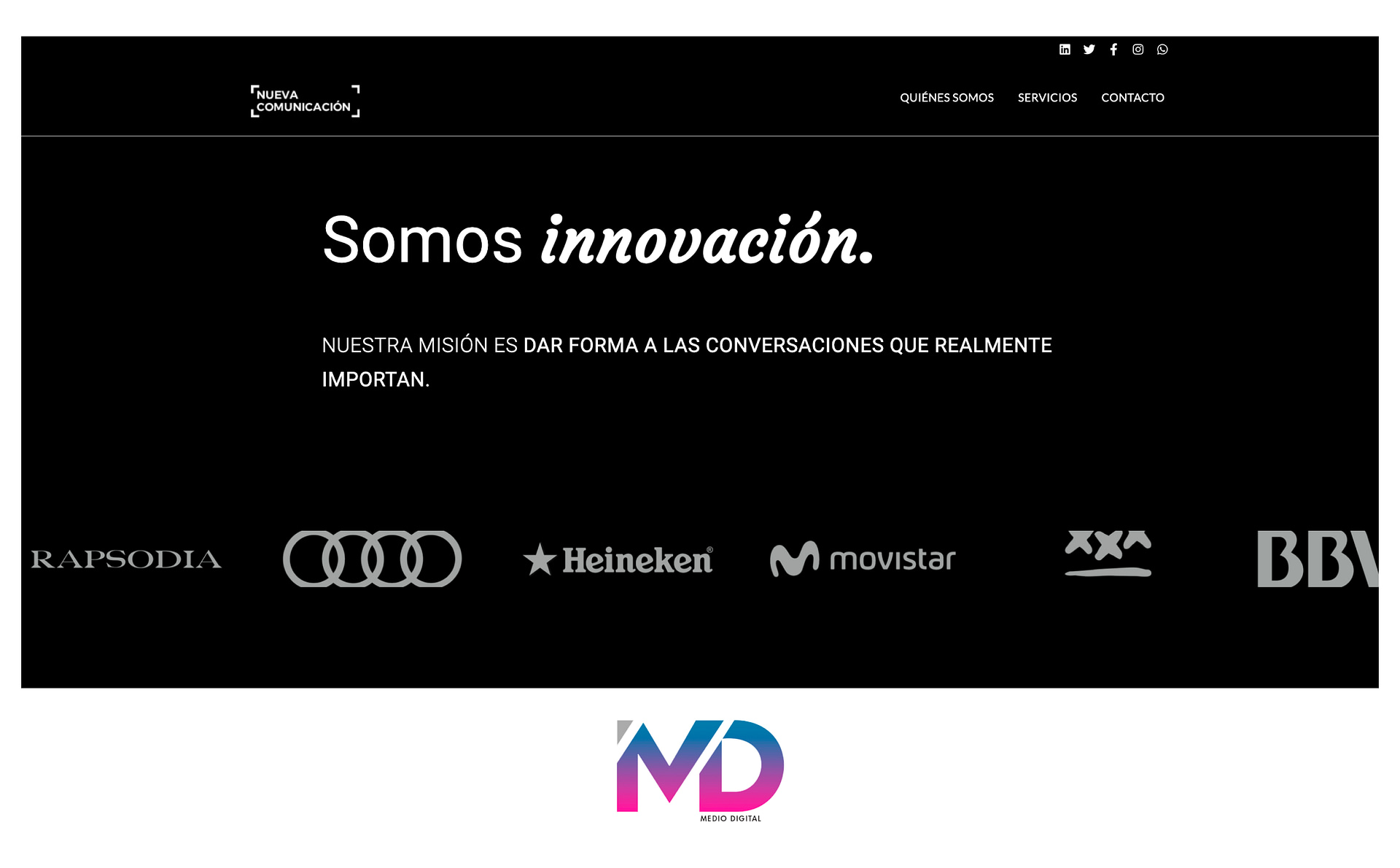 Logo Agencia de Comunicación Nueva Comunicación Uruguay