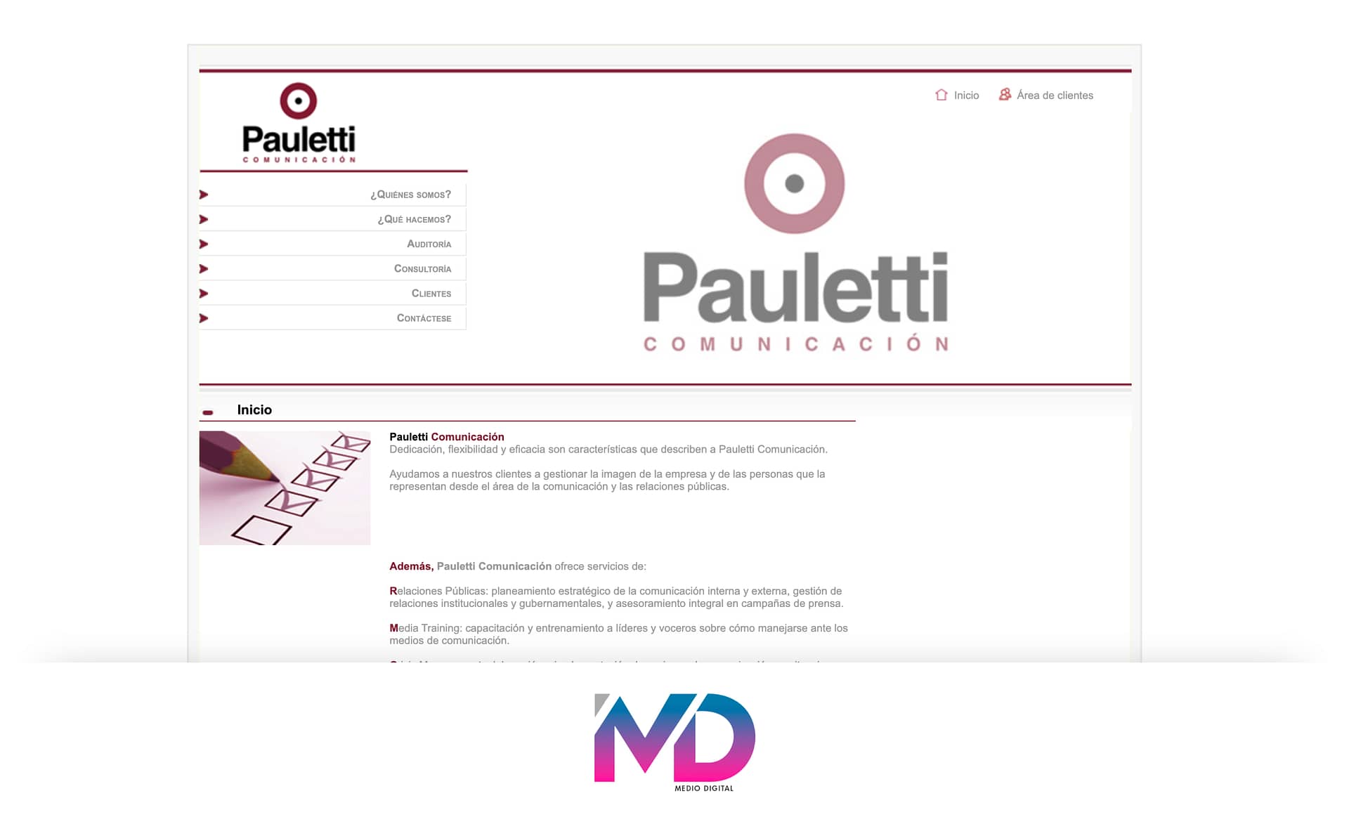 Logo Agencia de Comunicación Pauletti Uruguay