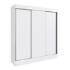Ropero Placard 3 Puertas Corredizas 2 Cajones Dormitorio (Blanco)