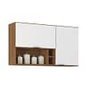 Mueble Aereo Alto De Cocina 2 Puertas Y Nichos Avella Blanco