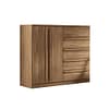 Comoda Cajonera 2 Puertas 5 Cajones 100% Mdp Dormitorio Jatoba