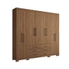 Ropero Placard 8 Puertas 6 Cajones Dormitorio Master Jatoba