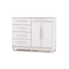 Comoda 5 Cajones 2 Puertas Moderna Con Estante 100% Mdp