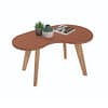 Mesa De Centro Living Curva Forma Organica 100% Mdp Terracota