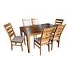 Juego De Comedor Mesa Rectangular 6 Sillas Madera