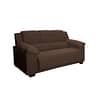 Sillon Sofa Living 3 Cuerpos Tapizado Tela Color Marron