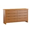 Comoda 8 Cajones Tiradores Metalicos Madera Maciza Cera