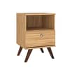 Mesa De Luz Linea Retro Living Dormitorio 1 Cajon Miel