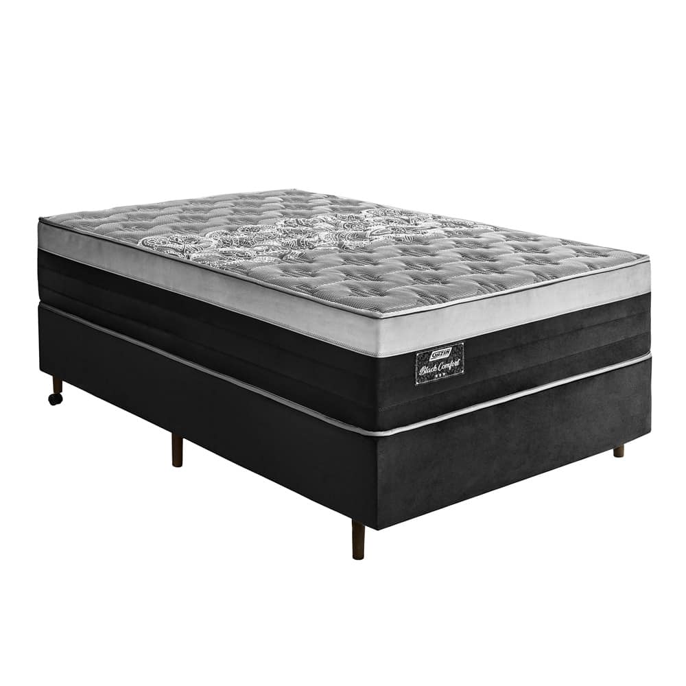 Sommier Colchon 2 Plazas 120 Kg Black Comfort Alta Densidad