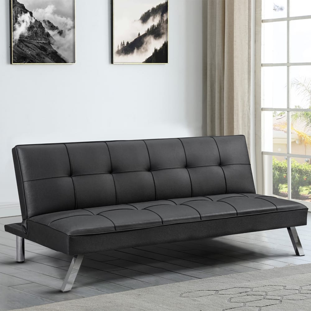Sofa Cama Volcable Pu Con Patas Metal Metalicas - Imagen 3