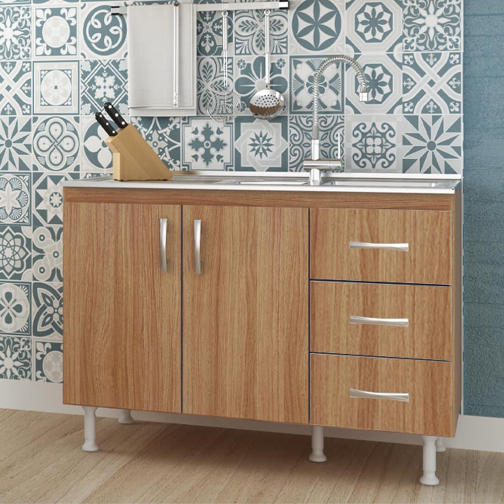 Bajo Mesada Blanco/Rustico - Imagen 2
