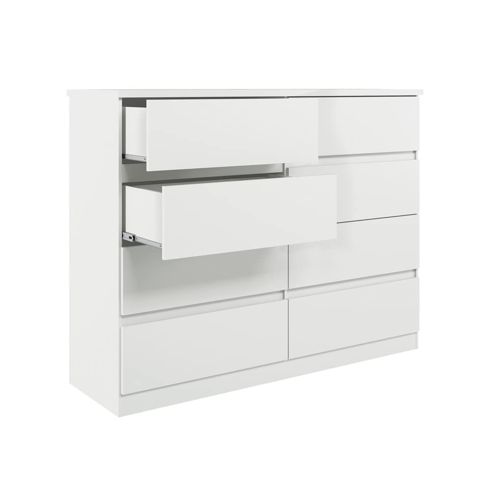 Comoda Roma 8 Cajones Moderna 100% Mdp Con Patas