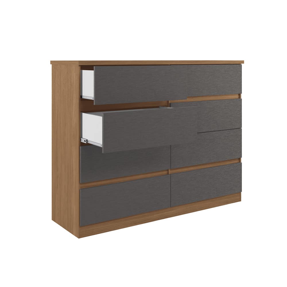 Comoda Roma 8 Cajones Moderna 100% Mdp Con Patas