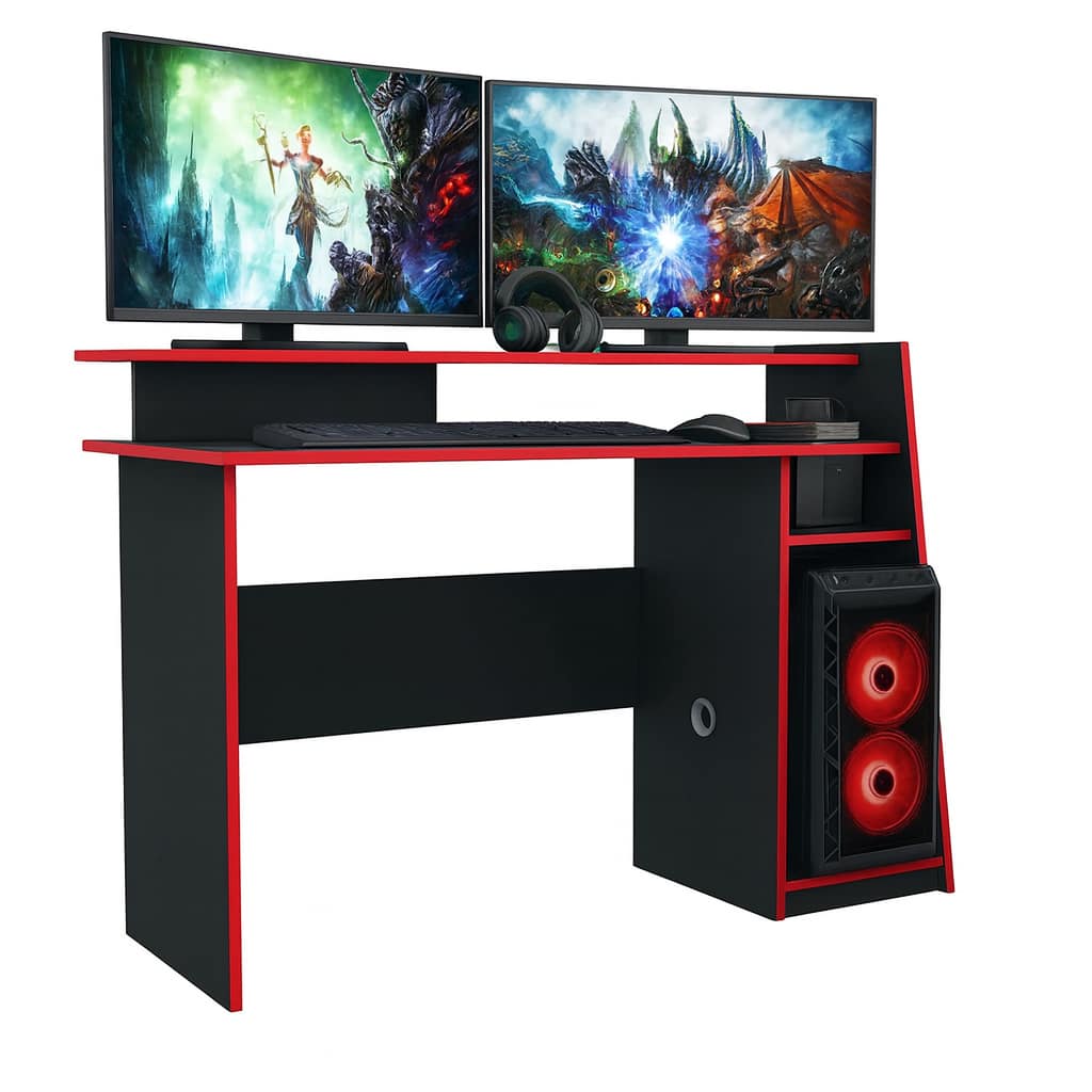 Escritorio Gamer Mesa Pc Laptop Con Estantes