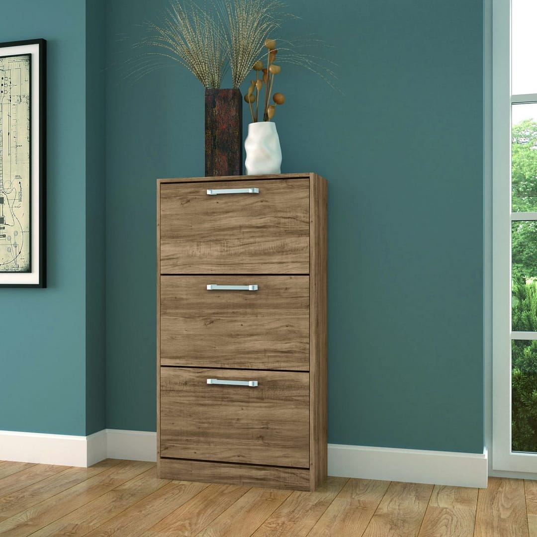 Zapatera Muebles 3 Puertas Dormitorio Jatoba - Imagen 3