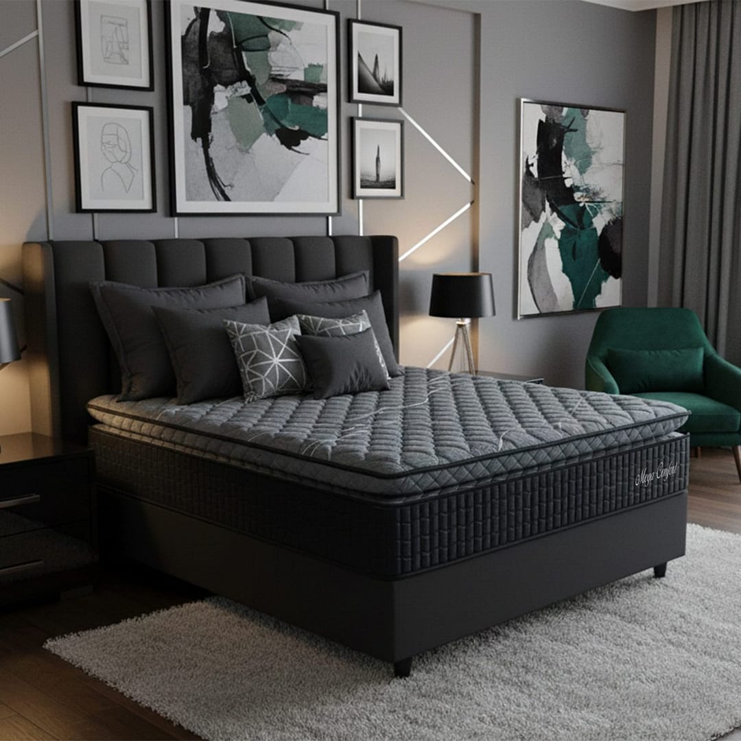 Sommier Mega Confort 1.40 Espuma Firme Y Pillow - Imagen 5