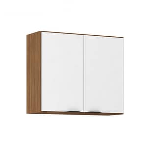 Mueble Aereo Alto De Cocina 2 Puertas Almendra Blanco