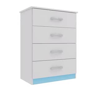 Comoda CajoneraS Dormitorio Infantil 4 Cajones celeste IF04