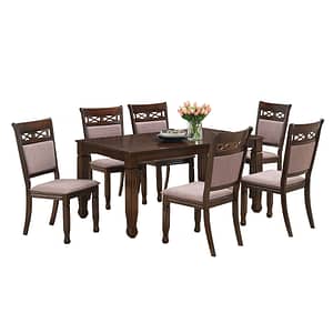 Juego De Comedor 100% Madera Maciza Estilo Clasico