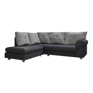 Sillon Sofa Juego De Living Esquinero Tapizado Tela Gris