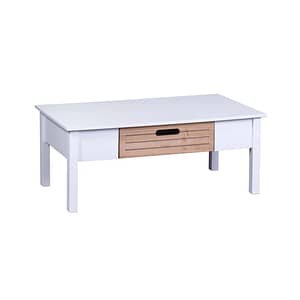 Mesa De Centro Ibiza 1 Cajon Combinada 100% Madera