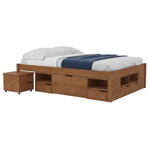 Cama 2 Plazas Multifuncional Varios Cajones Madera Maciza