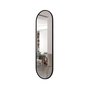 Espejo Decorativo Ovalado Living Castaño Alamada