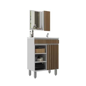 Mueble De Baño 3 Estantes 2 Puertas