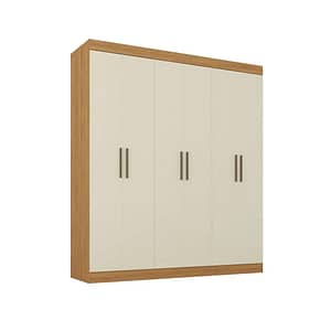 Ropero 6 Puertas Batientes 2 Cajones Cinamomo Off White