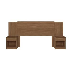 Respaldo Dormitorio 2 Plazas Queen Mesas De Luz 1 Cajon