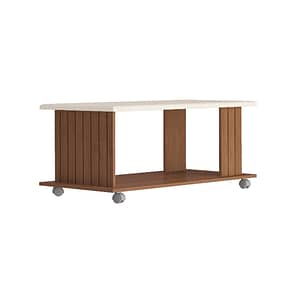 Mesa De Centro Moderna Con Ruedas 100% Mdp