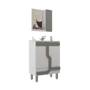 Mueble De Baño 2 Puertas Y Espejo