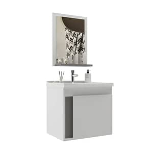Mueble De Baño Aereo Sin Patas Con Espejo
