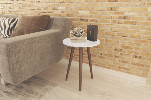 Mesa De Apoyo Mesa Ratona Living Comedor 3 Patas Margarita - Imagen 4