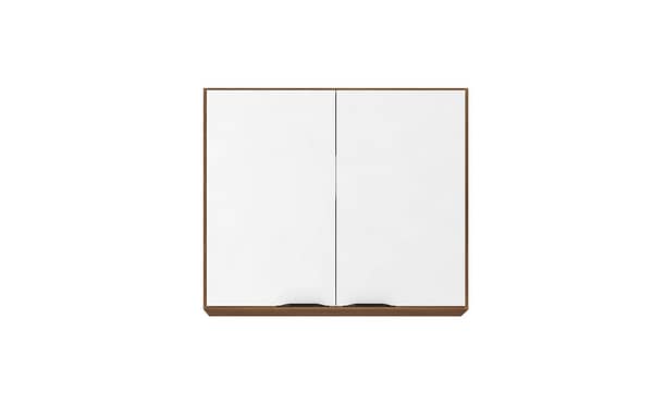 Mueble Aereo Alto De Cocina 2 Puertas Almendra Blanco - Imagen 2