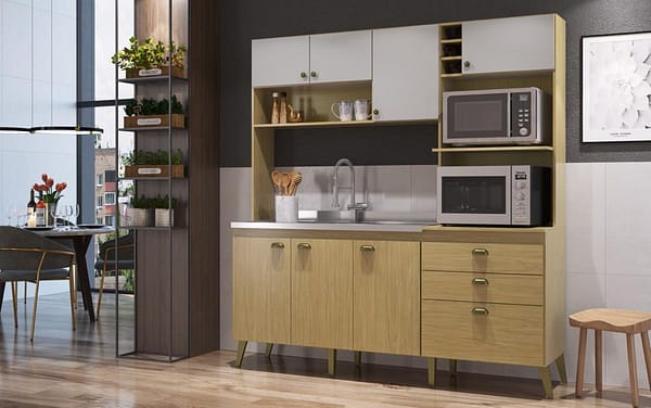 Mueble De Cocina Kit Completo 7 Puertas Cajones Amoblamiento - Lais Muebles